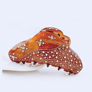 Brown Rhinestone Crystal Hair Claws Hair Clip Medium Size Jaw Clip for Her New
